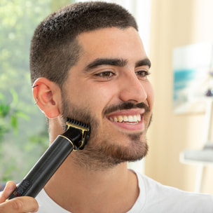 Pack Moule pour Rasage de Barbe Hipster Barber et Tondeuse à Cheveux Professionnelle Rechargeable avec Accessoires InnovaGoods