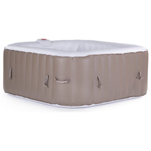 SPA GONFLABLE MONAC EN PVC - 6 PLACES - TAUPE/CREME