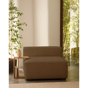 Fauteuil en velours côtelé couleur marron taupe de 110x90cm Hauteur: 70 Longueur: 110 Largeur: 90
