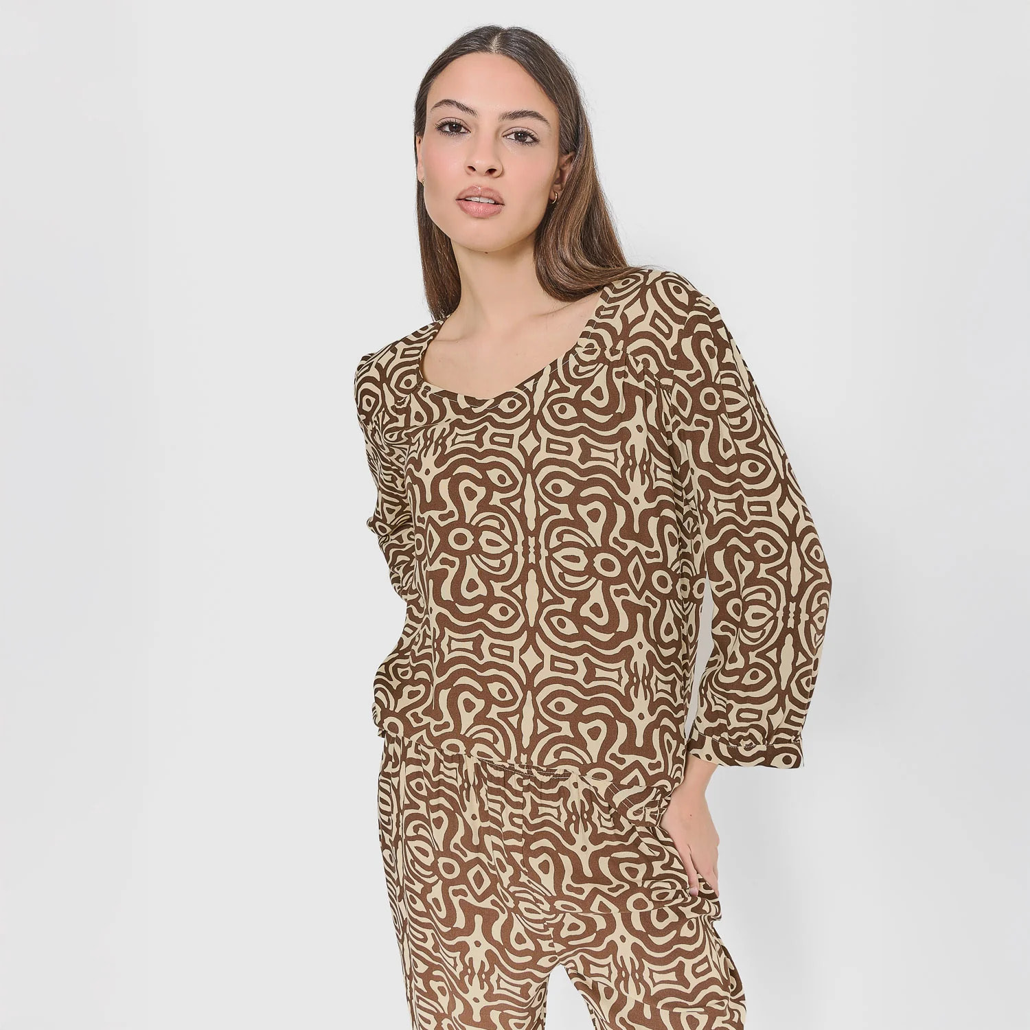 Set midi viscosa taissa marrón