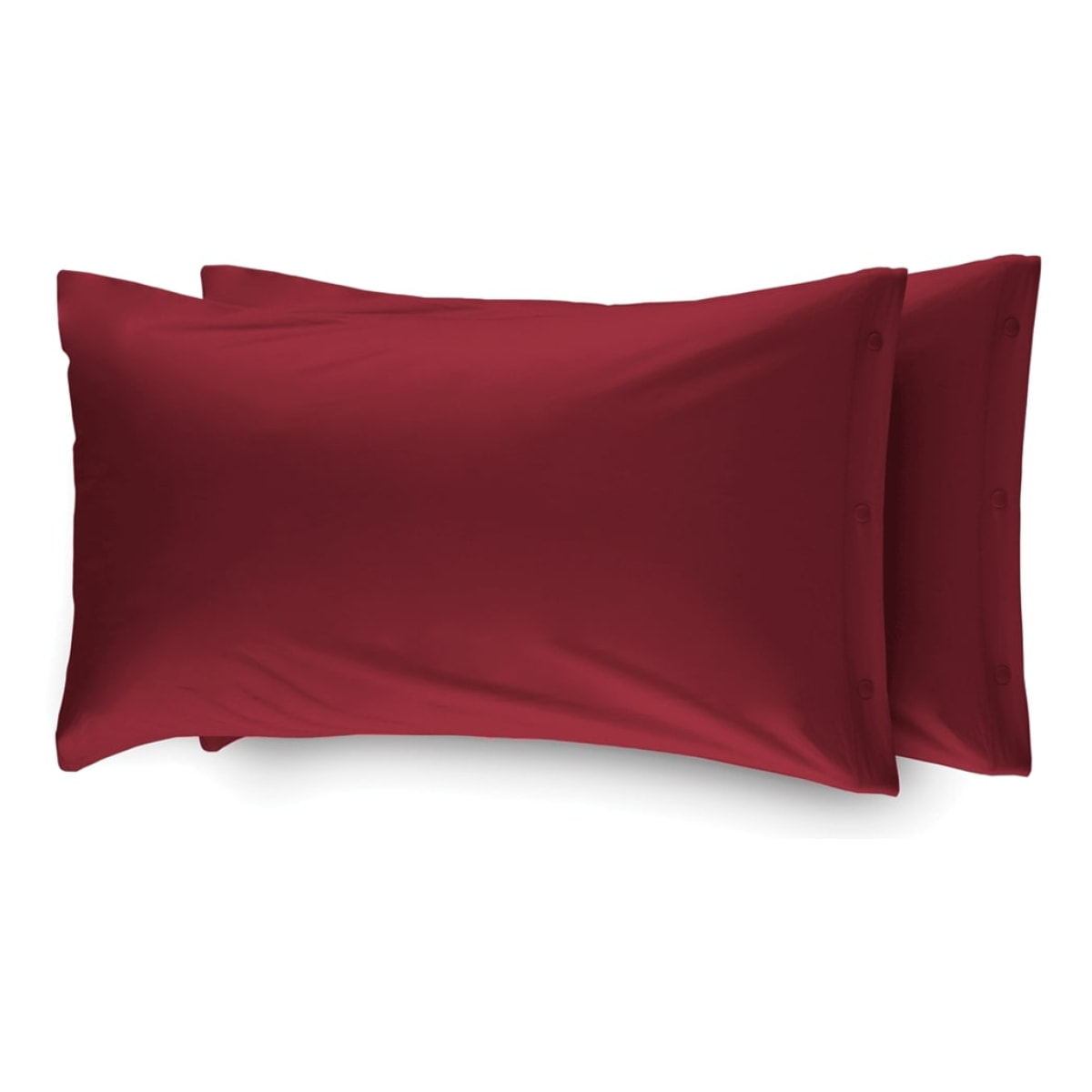 Coppia Federe Letto 100% Cotone Tinta Unita Bordeaux