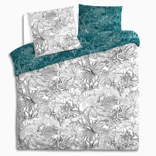 Parure de lit "Jungle" en coton 260x240 cm