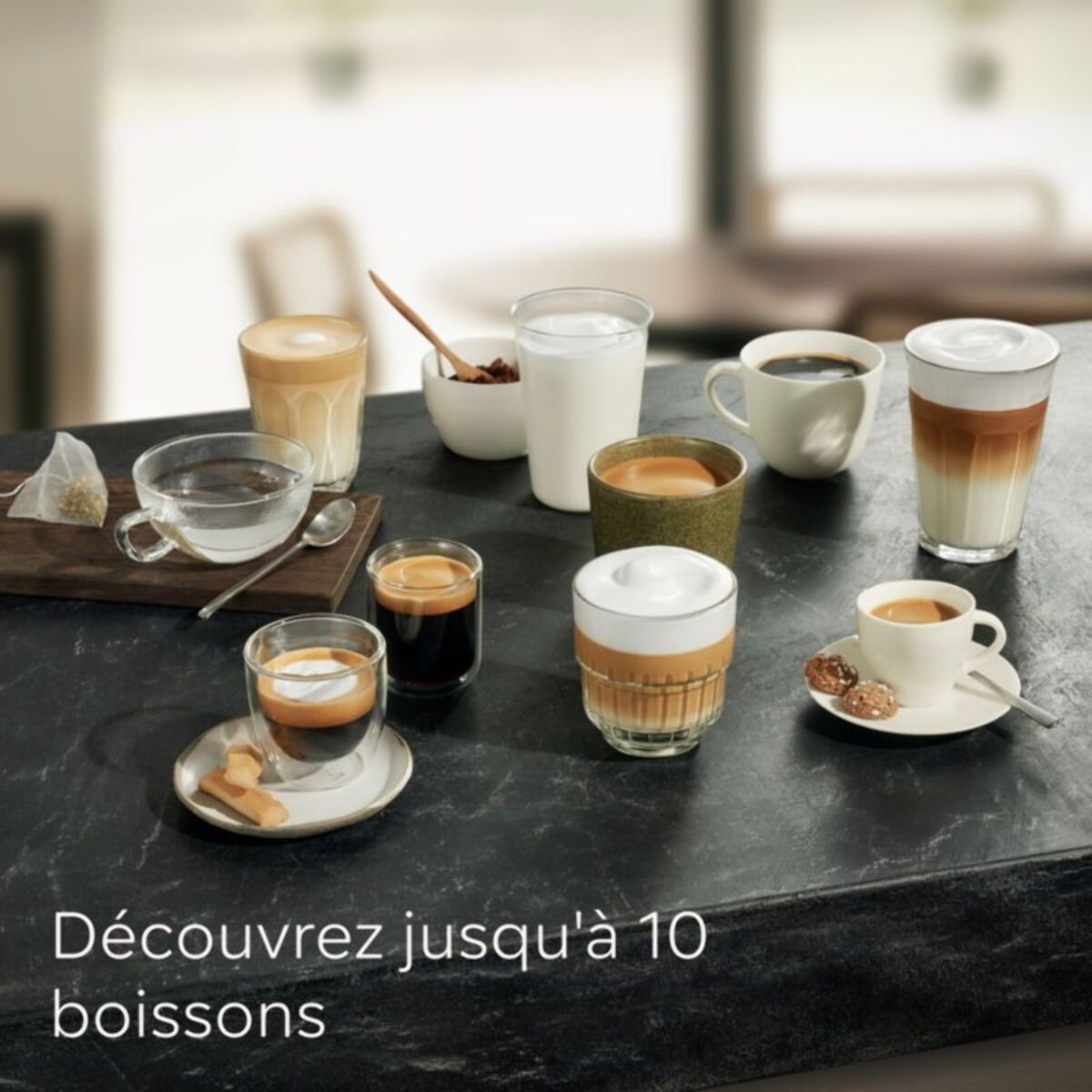 Expresso Broyeur SIEMENS EQ500 integral Inox/Noir lustré TQ515R03