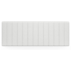 Tête de lit murale Céline en bouclette blanche 160cm