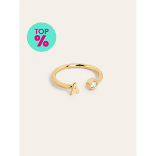 Anelli Personalized Letter Spark Argento Placcato Oro