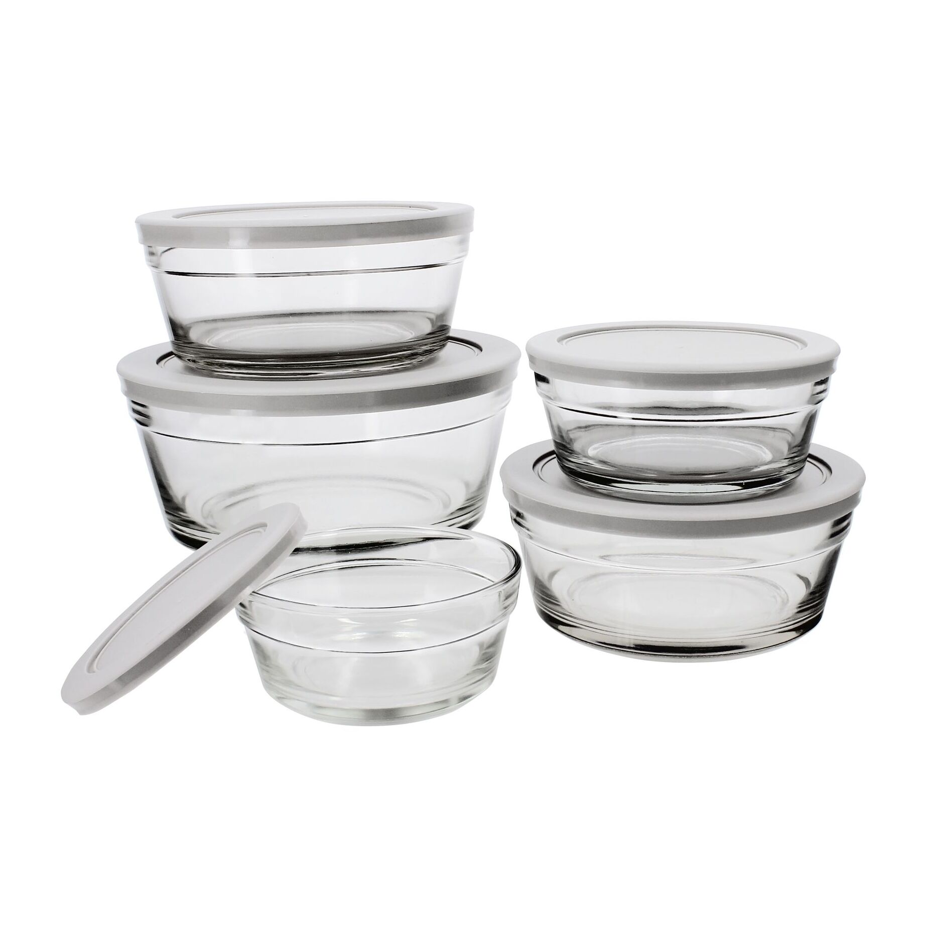Lot de 5 boîtes en verre  CASSIS