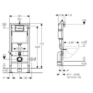 Pack Bâti-support Duofix + WC sans bride Vitra Sento + Abattant softclose + Plaque chrome mat