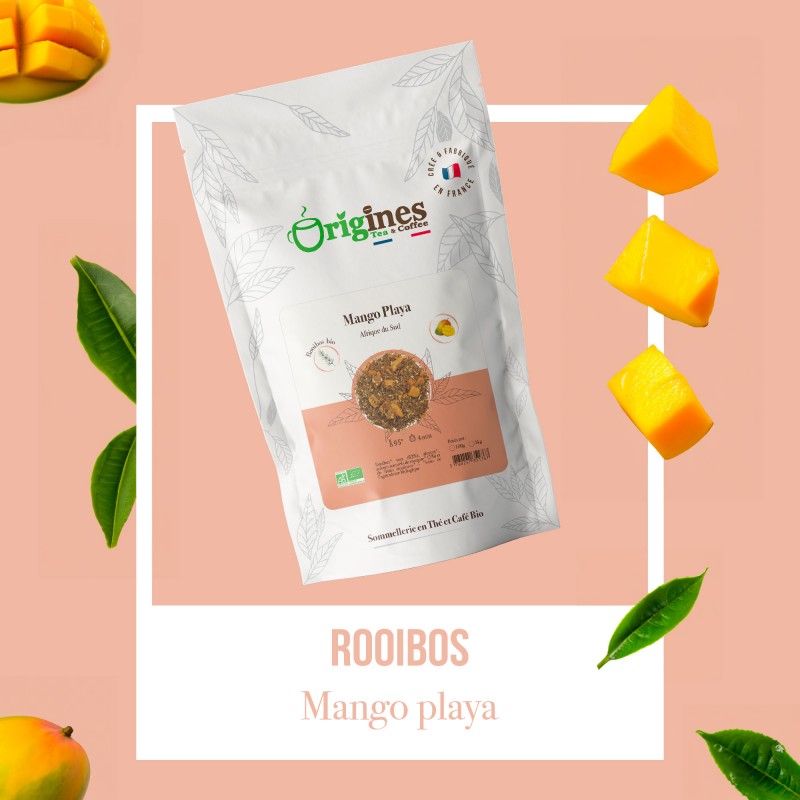 Mango Playa - Rooïbos vert Bio mangue - Sachet 100g