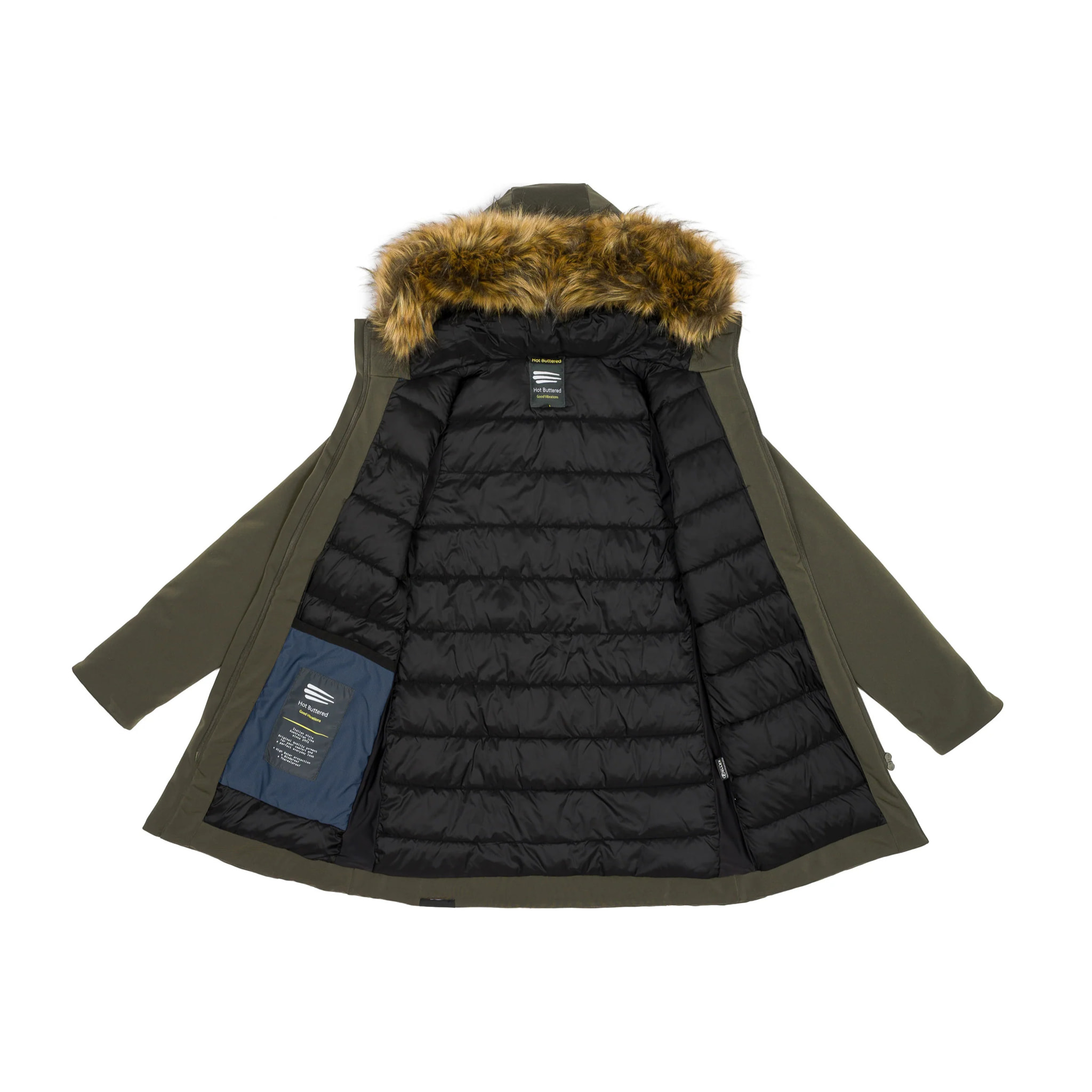 Parka DAHLIA acolchada impermeable verde