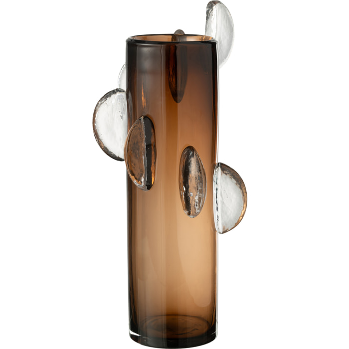 J-Line Vase Steggy Verre Marron Large