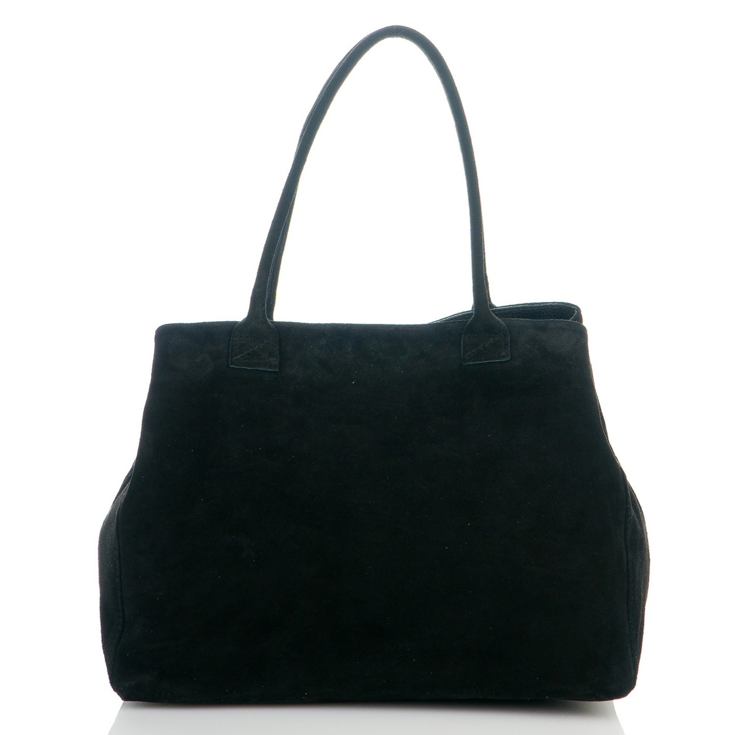 Borse Donna colore Nero-in pelle Made in Italy 41 x 28 x 7cm