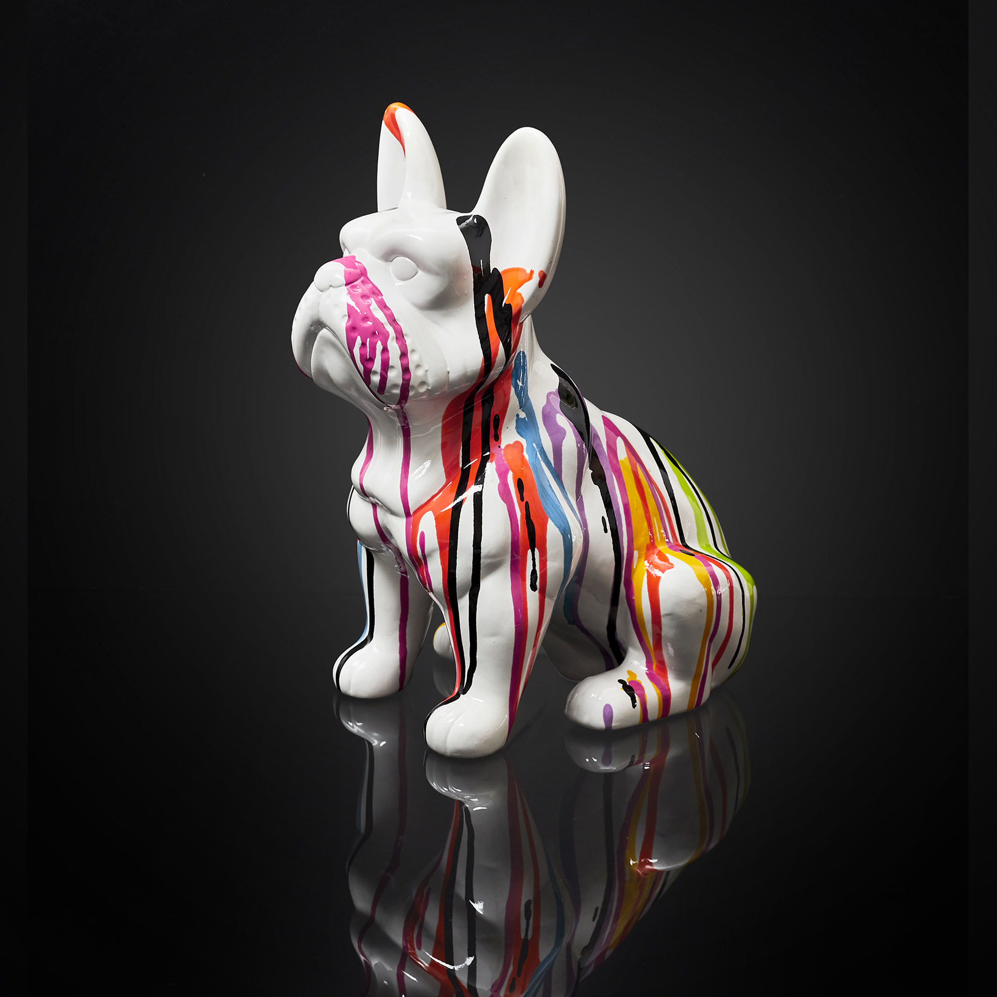 Bulldog Ceramique Coulures 30cm