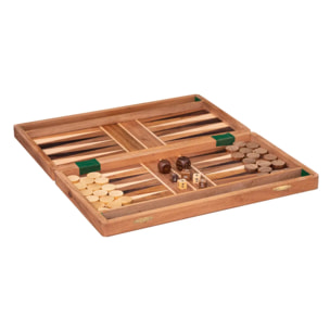 Jeu backgammon - bois 36x40 - 5 cm