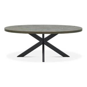 Table ovale marqueterie de chêne 200 cm ARLINGTON