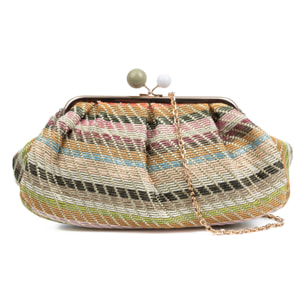 Boesio Bolso bandolera Mujer. Fabricado en rafia sintética entrelazada.