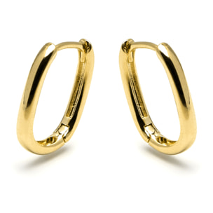 Pendientes de 14mm de diámetro acabado oro amarillo de 18K