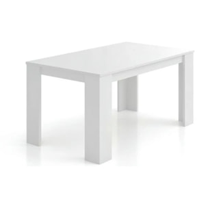 Mesa de comedor Naya en blanco artik 140X80 cm Blanco Artik (Blanco Mate)