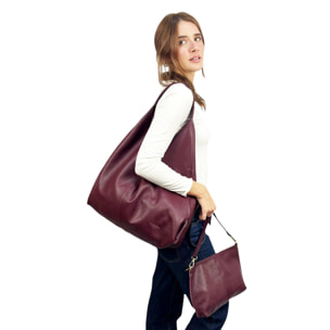 Bolso de Hombro Cheval Firenze Iris Burdeos