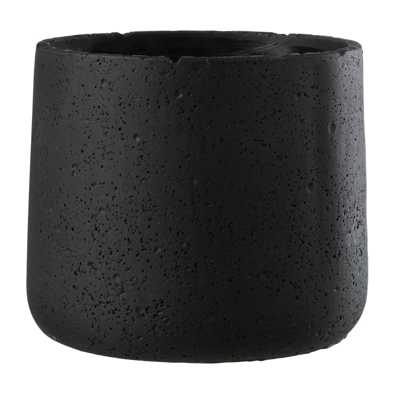 J-Line cache-pot Potine - ciment - noir - large - Ø 19 cm