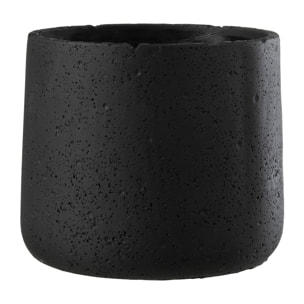J-Line cache-pot Potine - ciment - noir - large - Ø 19 cm