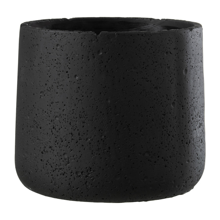 J-Line cache-pot Potine - ciment - noir - large - Ø 19 cm