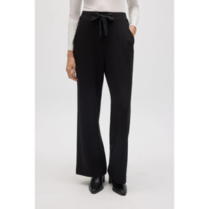 Pantaloni dritti fluidi neri