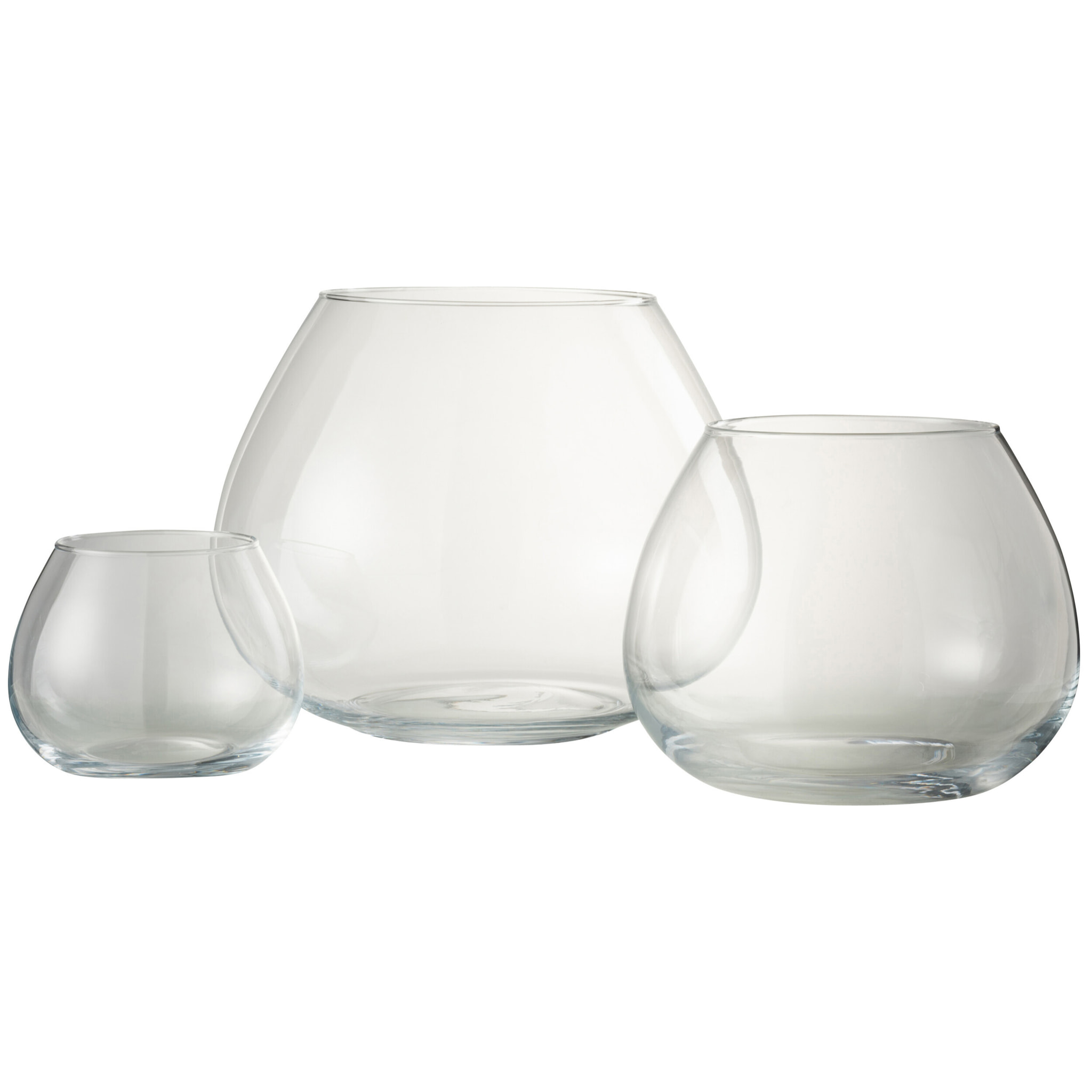 J-Line Vase Fie Verre Transparent Large