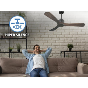 Ventilateur de plafond Réversible  Thermostat Wifi Moteur à courant continu Toits en pente Télécommande Hypersilence Mémoire