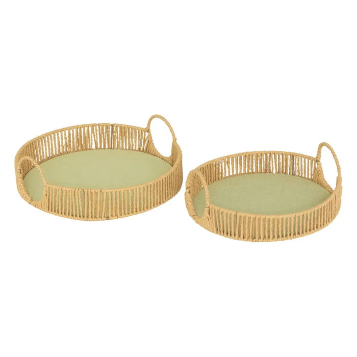 2 plateaux "Ali" D35x11cm