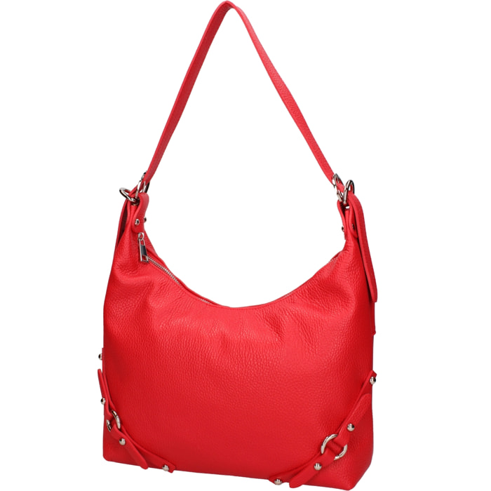 Borsa a spalla da donna In Vera pelle Made in Italy 30x30x9 cm