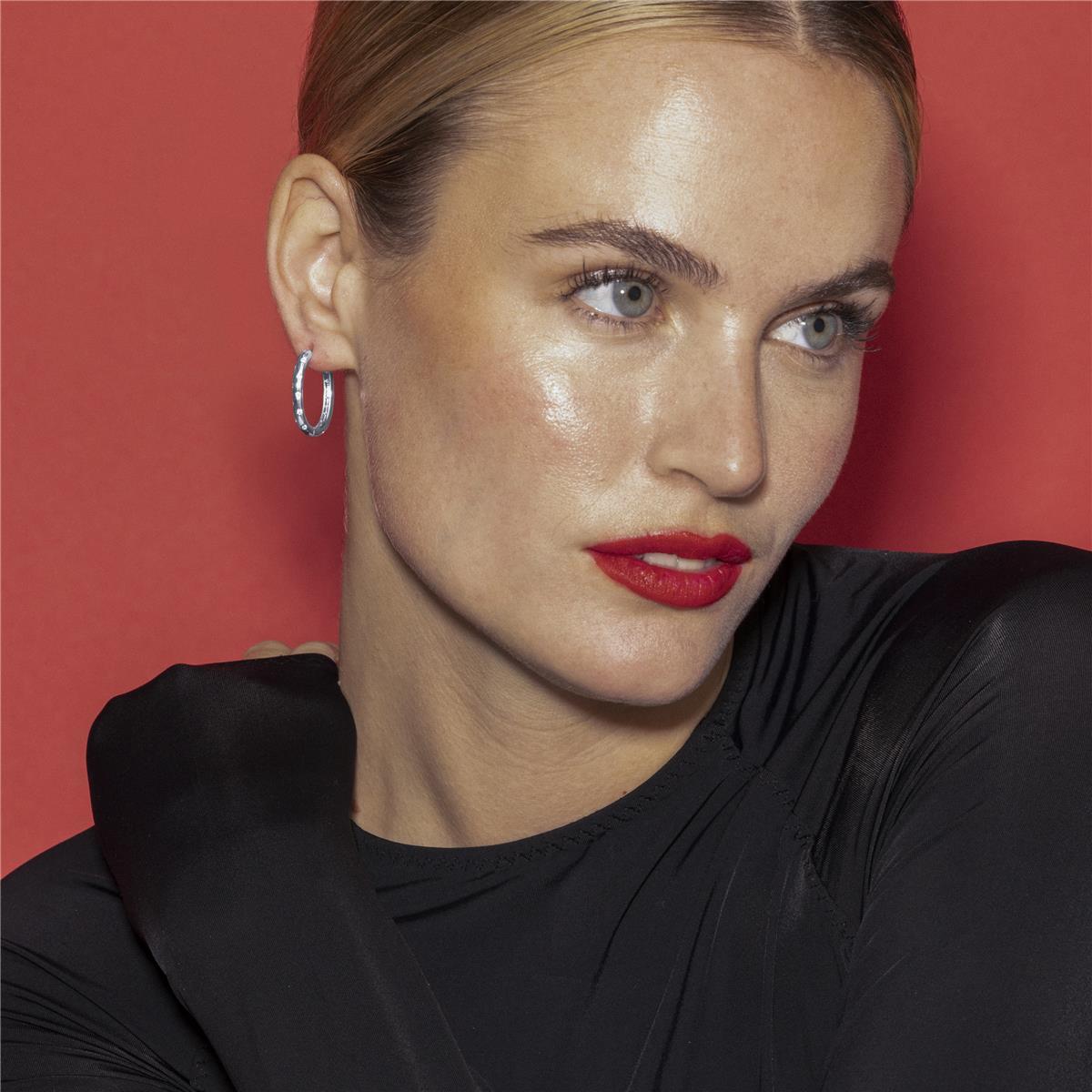 Pendientes con Circonita Brillante acabado plata