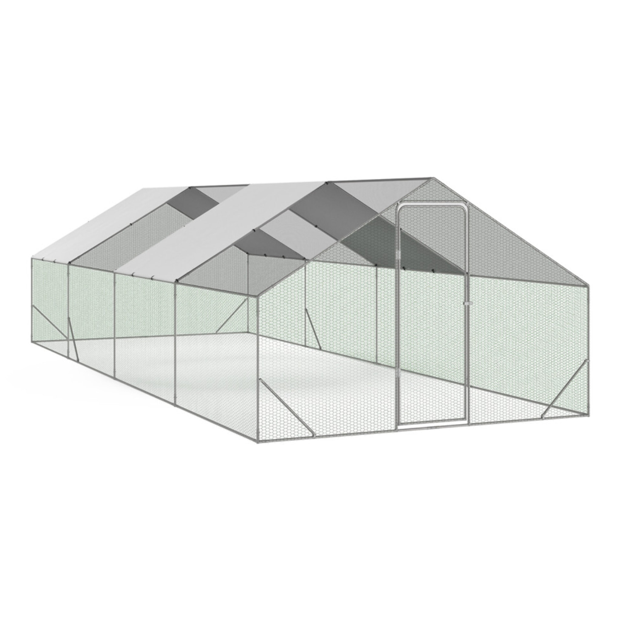 Enclos grillagé pour poules 24m² - 3x8m