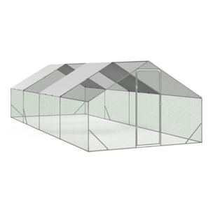 Enclos grillagé pour poules 24m² - 3x8m