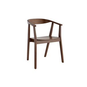 Chaises scandinaves en bois foncé (lot de 2) BAHIA