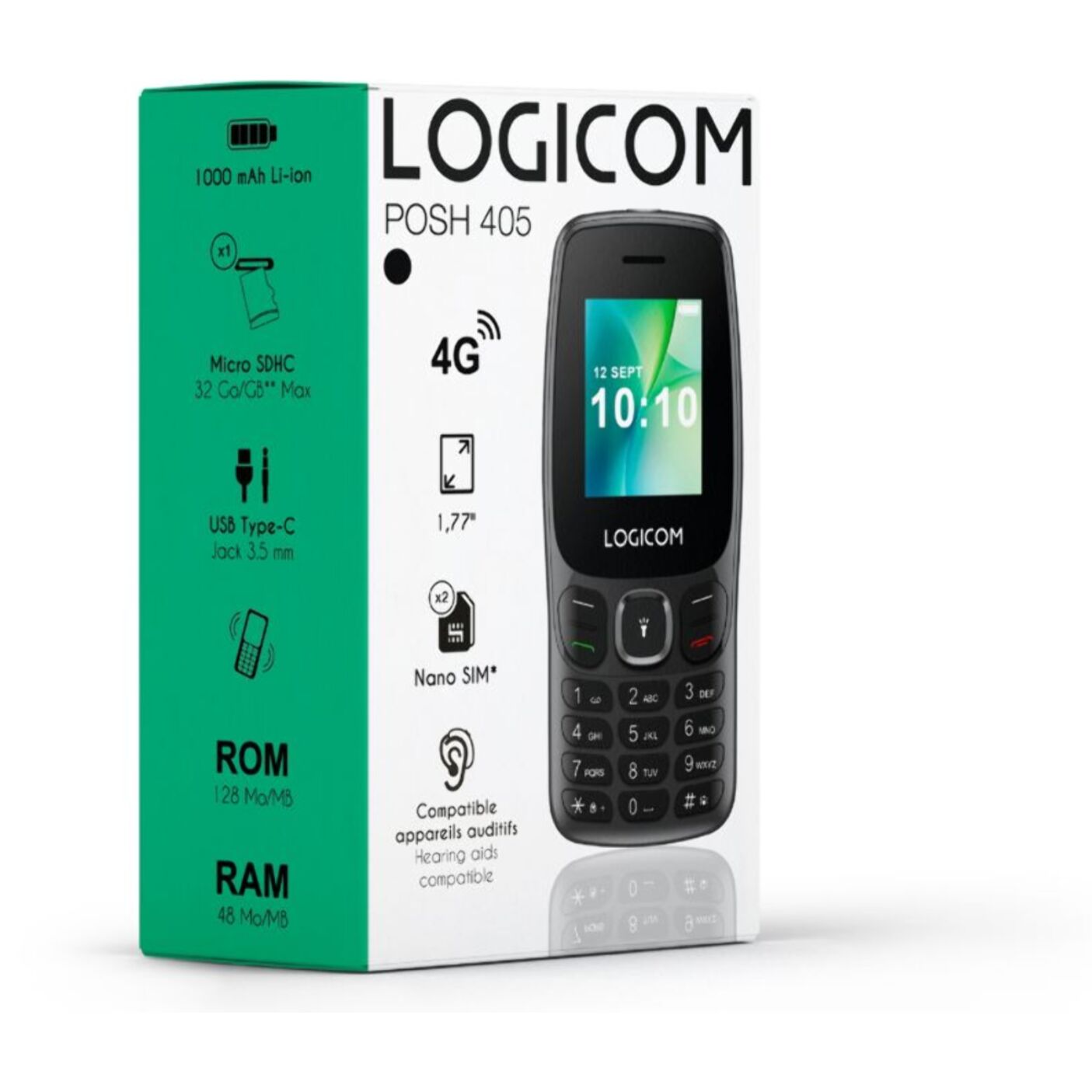 Téléphone portable LOGICOM Posh 405 Noir