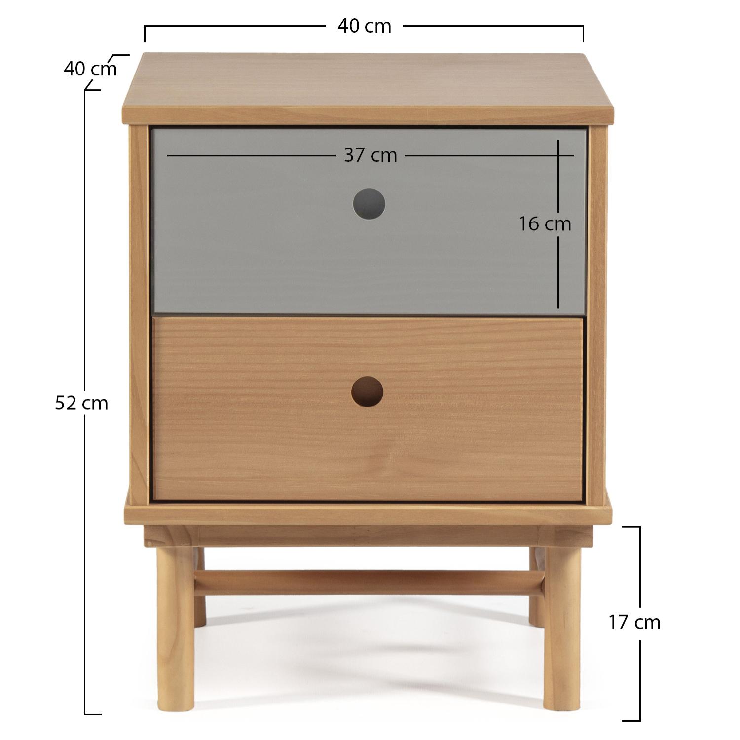 MESITA MAGNUS 2C ROBLE/GRIS