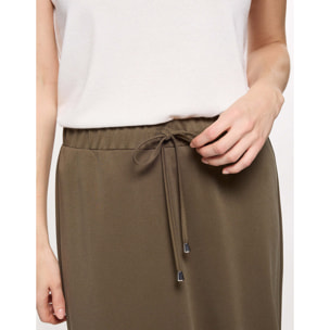 Falda Midi Caqui - Claudinasa