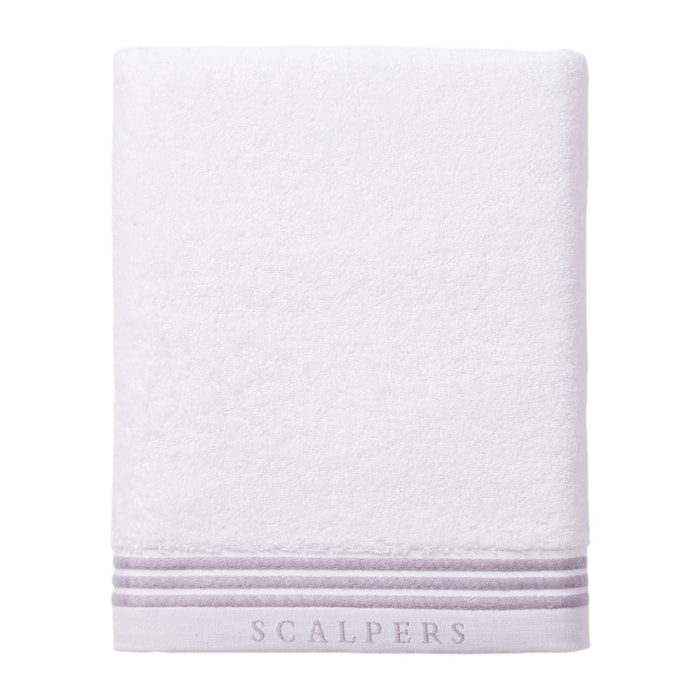 Toalla en algodón blanco con rayas scalpers home