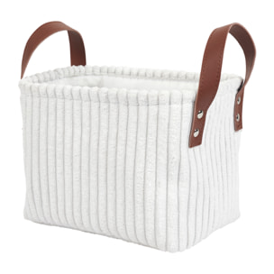 Panier Rangement Blanc X3 H20cm