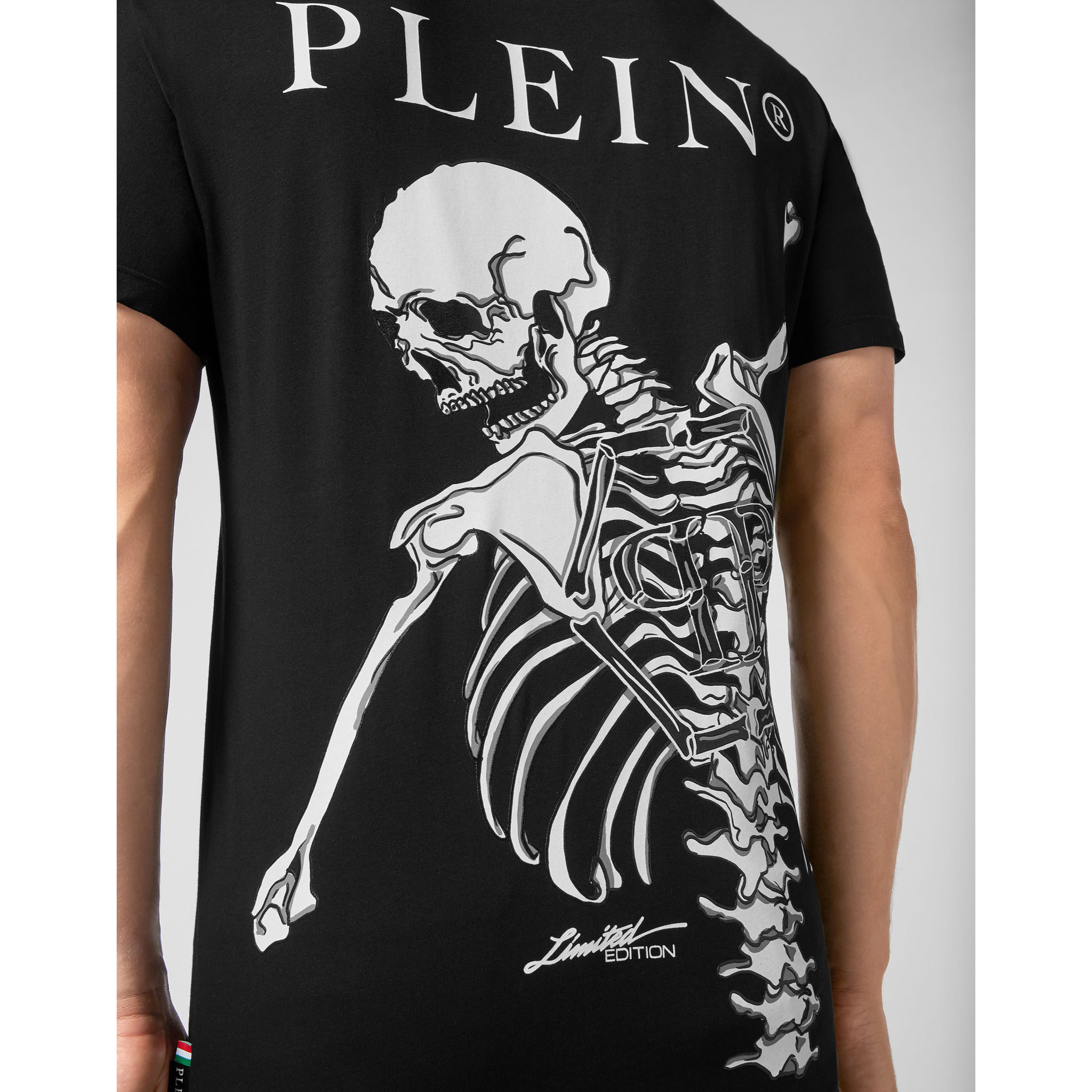 PHILIPP PLEIN T-Shirt Round Neck SKELETON