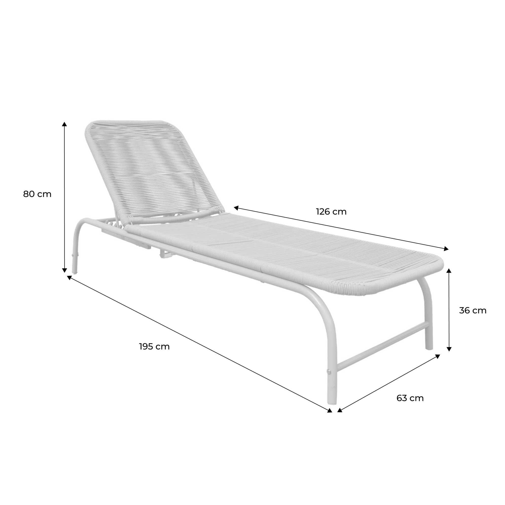 Bain de soleil acier et cordage multi positions (lot de 2) ORIKA