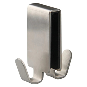 Double crochet pour paroi de douche en inox Fackelmann Tecno