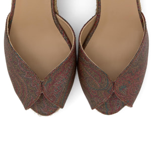 Sandalia de cuña Bilina en el icónico tejido jacquard by ETRO