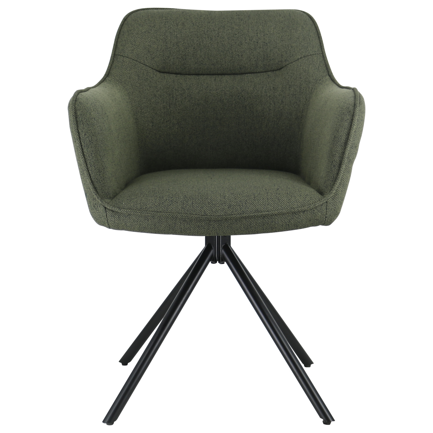 Lot de 2 chaises en tissu vert DANNA