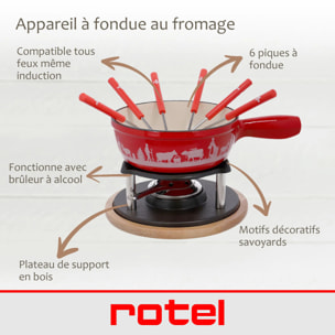 Service à fondue au fromage pour 6 personnes Rotel Swiss Tradition