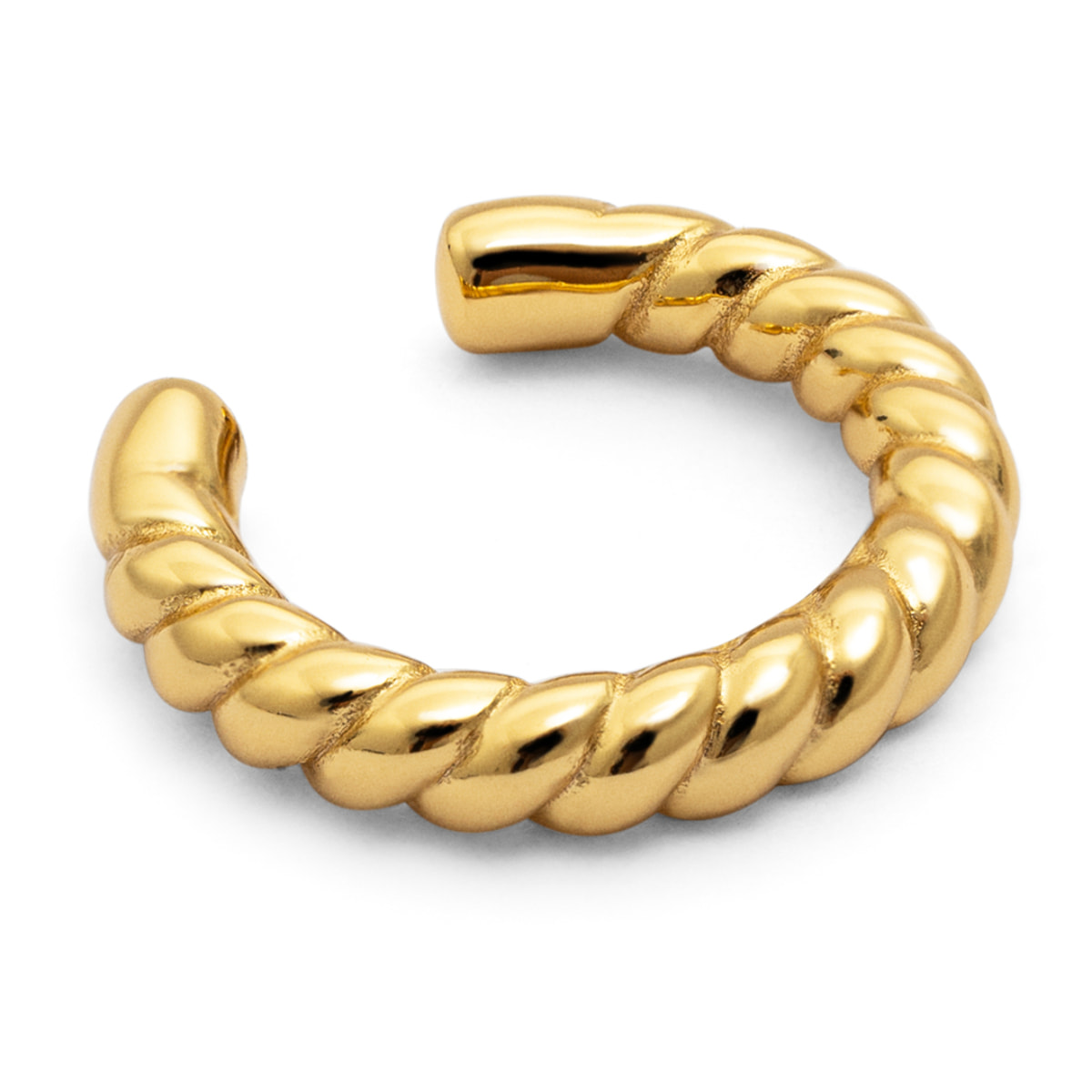 Pendiente Suelto Ear Cuff Tressia Plata Baño Oro