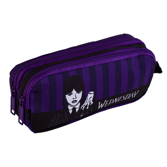 Wednesday Miercoles Addams y Enid Portatodo Gamer Case. Interior totalmente forrado y personlizado.