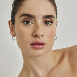 Pendientes de 13mm de diámetro acabados en rodio