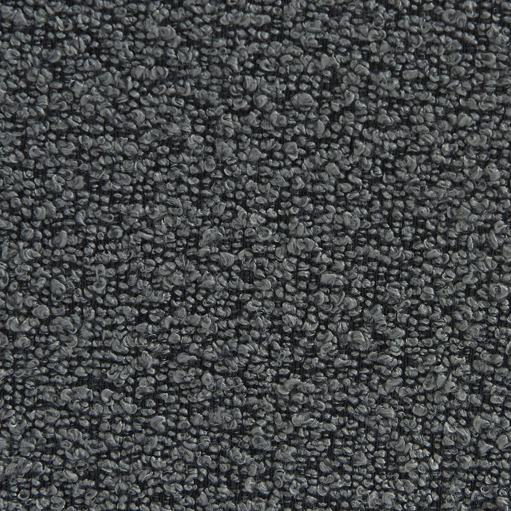 Fauteuil chauffeuse en bouclette texturée anthracite style contemporain 1 place