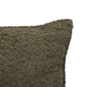 Coussin bouclette Soana vert kaki 30x50cm